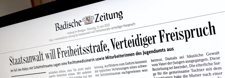 Presse über Strafverteidiger Florian Rappaport: Badische Zeitung, 23.6.2020
